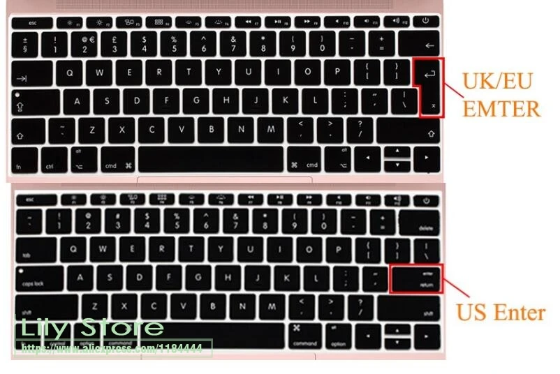 Силиконовая накладка на клавиатуру для Macbook Pro 13 с сенсорной панелью (модель