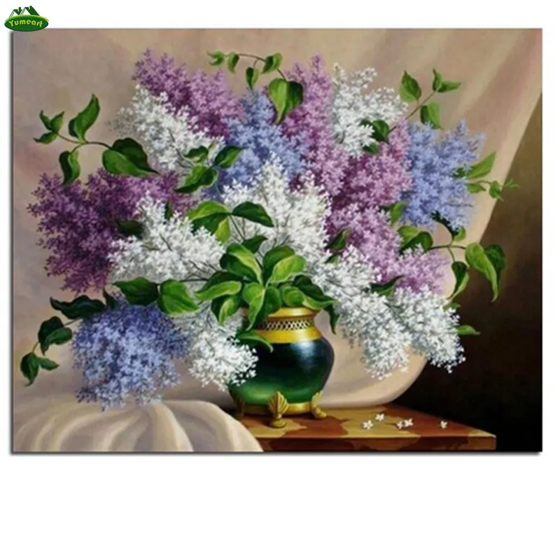 Красочная фиалка 30x40 алмазная вышивка DIY рисование украшение гостиной с дриллем ручной крест-стежкой.