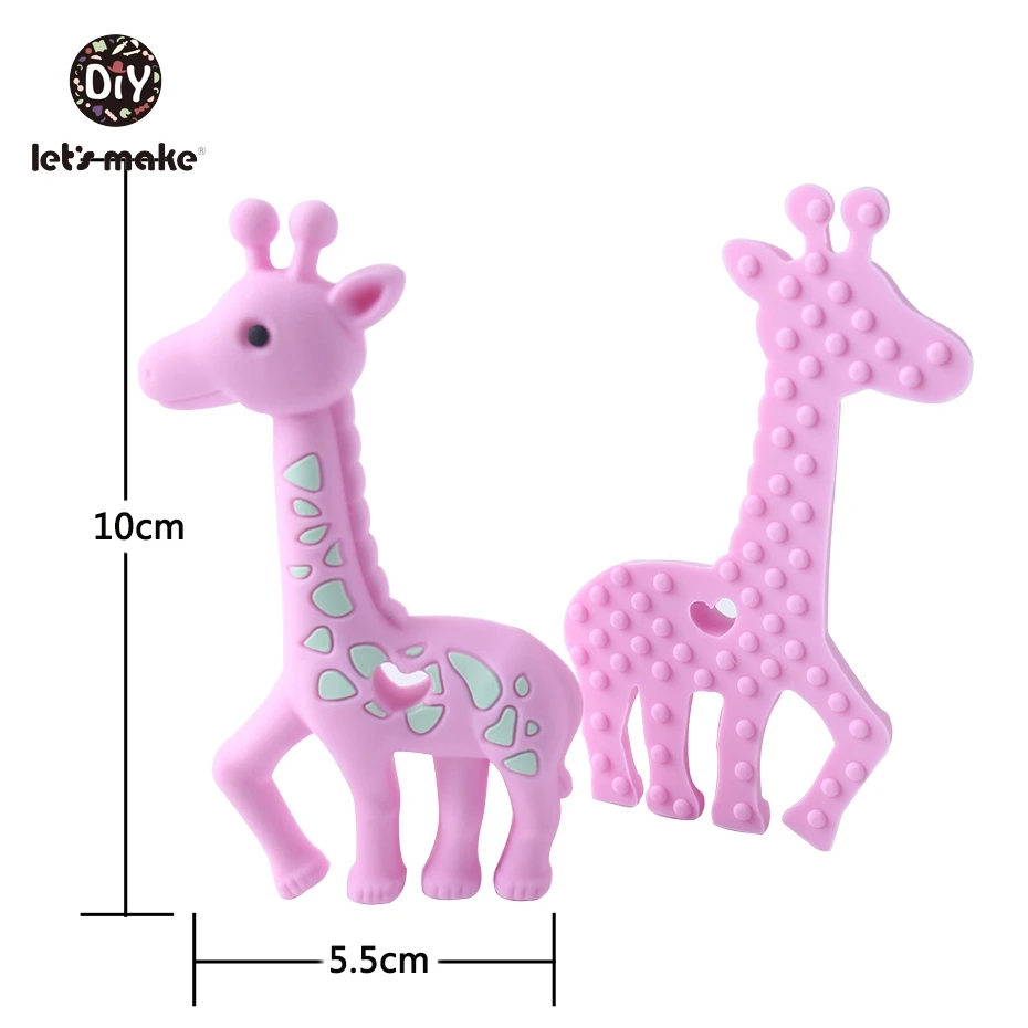 Let's Make Baby Teether 1 шт. силиконовый Прорезыватель в виде жирафа без бисфенола силиконовая подвеска-прорезыватель для кормления