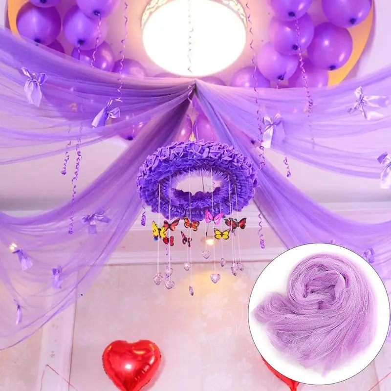 8.5M*1.5M Peach Color Sheer Swag DIY Organza Fabric For Wedding Decoration Backdrop Curtain and Table | Дом и сад