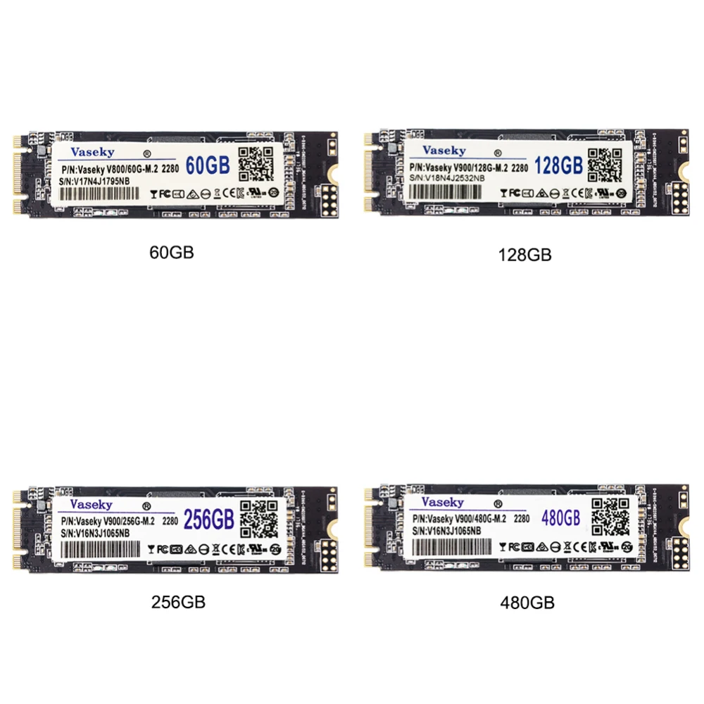 Внутренний твердотельный накопитель Vaseky M.2 2280 SATA SSD 60 Гб 128 ГБ 256 480 для настольных