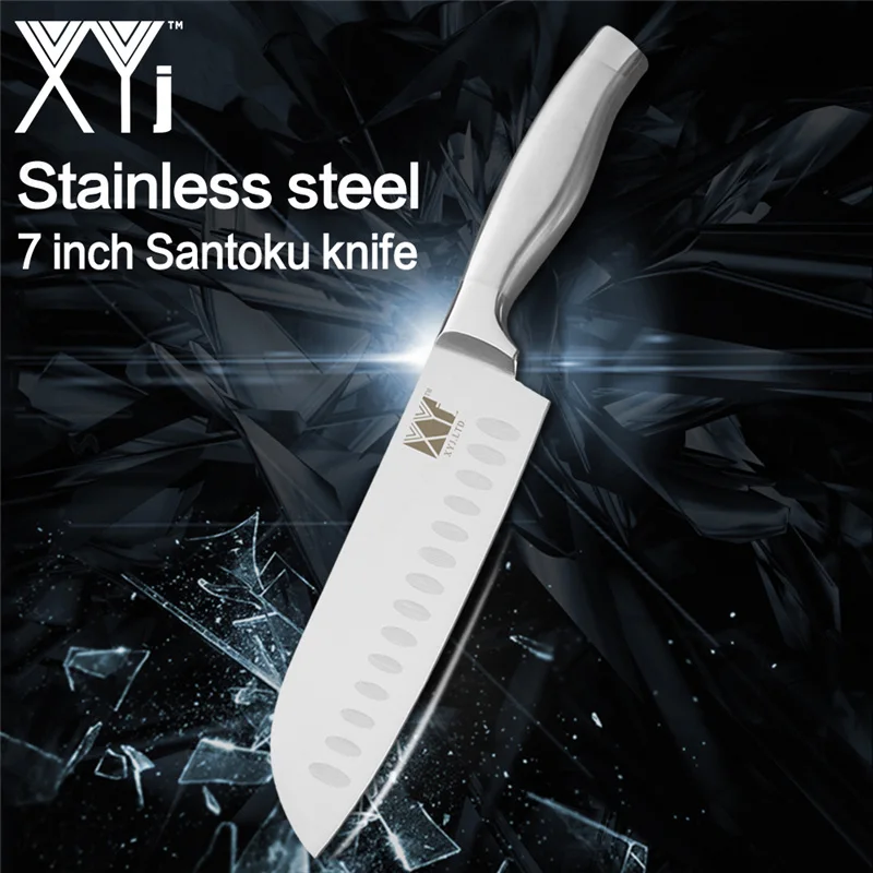 7 santoku knife XYj Кухня Пособия по кулинарии ножей 6 шт набор изгиб одноразовая бритва с удобной ручкой высокого углеродный острый нож Ножи Кухня гаджеты Пособия по кулинарии аксессуары - Цвет: 7 santoku knife
