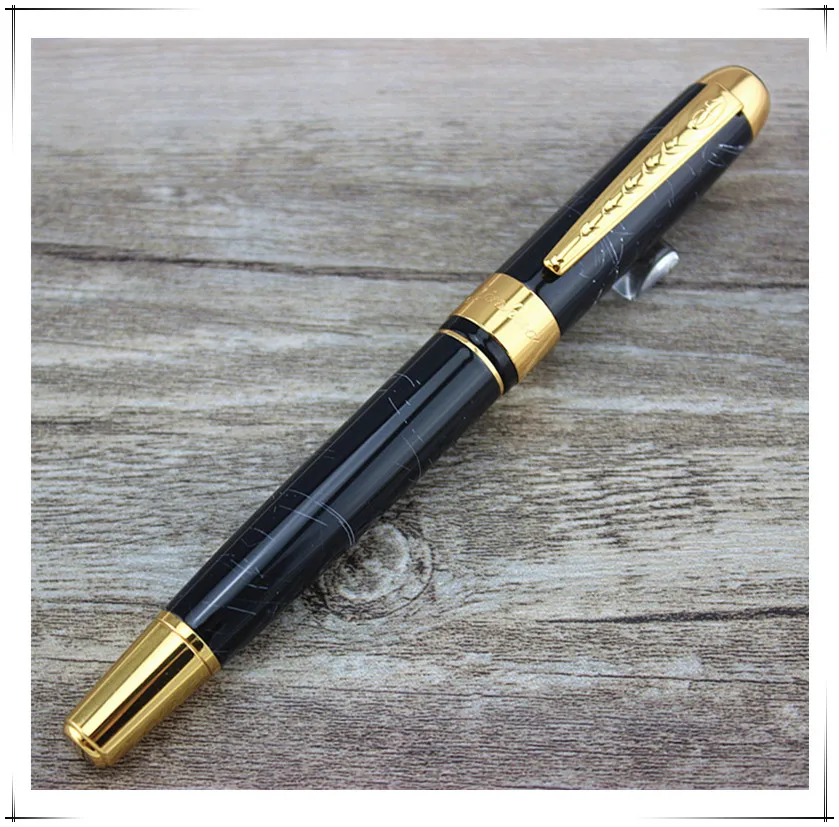 Hgih качественные канцелярские принадлежности jinhao 250 черный и золотой зажим