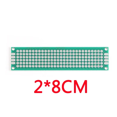 2x8cm Двухсторонний Прототип Pcb Универсальный макет печатная плата для Arduino 2,54 мм Стекловолокно 9X15 10X10 10X15 10X22 см - Цвет: 2x8cm