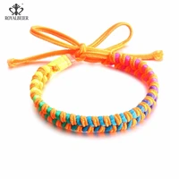 royalbeier 10pcslot handmade colorful rainbow woven braided rope strand friendship bracelet set for women girls jewelry sz0591