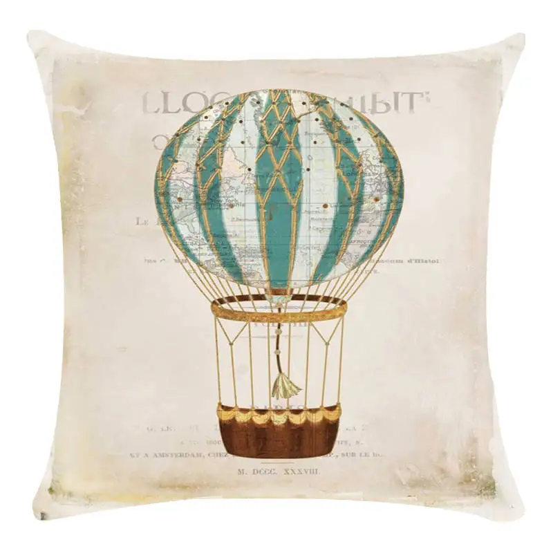 Мультяшный чехол для подушки с воздушным шаром из полиэстера диванная подушка