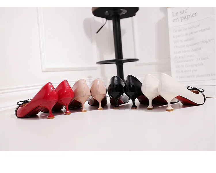 6cm Size 25-61 Pointed Toe Women Banquet Pumps Lady Wedding Party Shoes Leather Casual Canvas Dancing High Heels G115 | Обувь