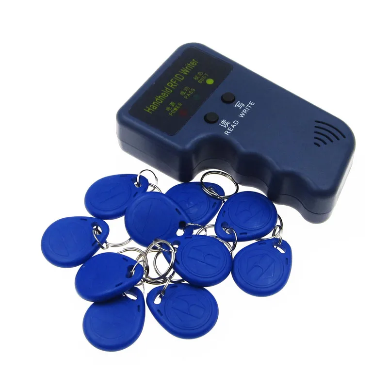 125KHz Handheld RFID Copier Writer Reader Duplicator With 10pcs keychains | Электроника
