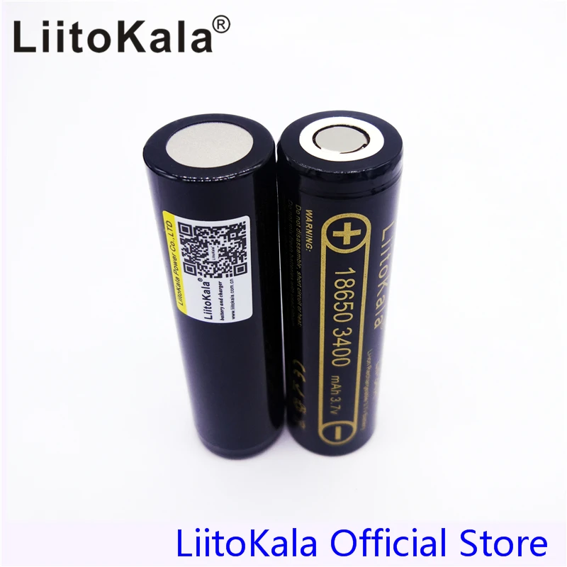 4 шт. HK LiitoKala Lii-34A 3,7 в 18650 3400 мАч батарея для NCR18650B 34B аккумуляторная батарея для фонарика/фонарей/ламп