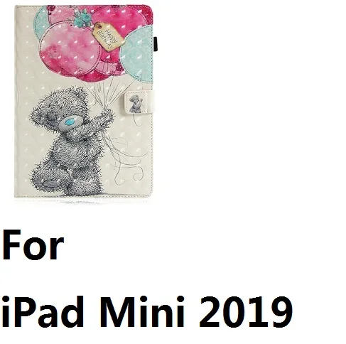 For iPad Mini 2019 Шар Медведь Pattern PU и ПК с карт памяти чехол для iPad 9,7 дюйма воздуха 12 Pro 9,7 10,5 Mini 1234 iPad 234 - Цвет: For iPad Mini 2019