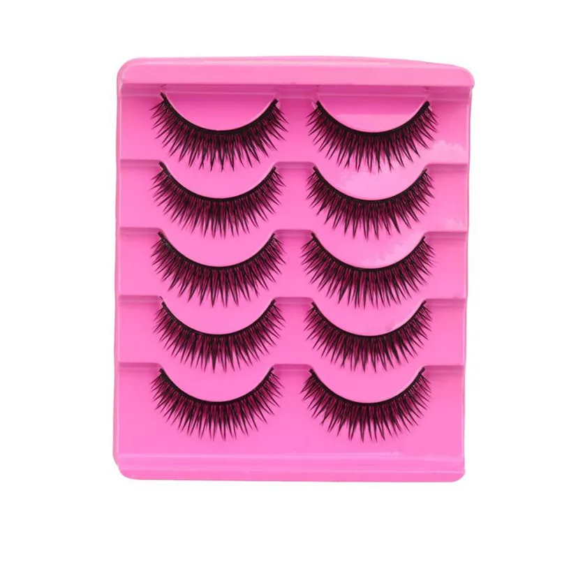 Большая распродажа 2018 5 пар модных длинных накладных Черных ресниц ручной работы