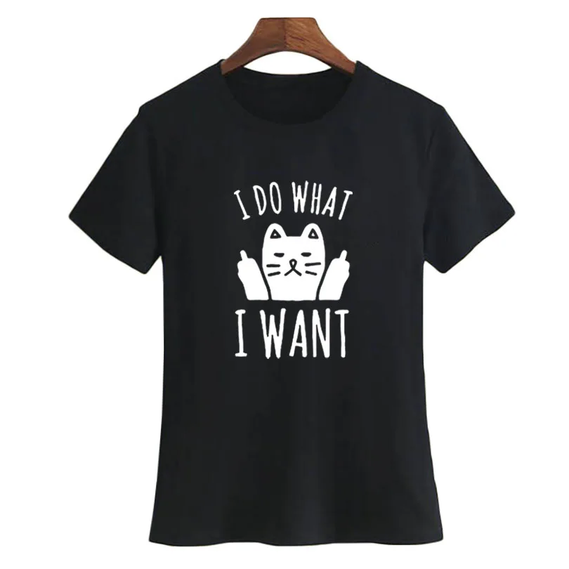 I Do What Want Hipster женская футболка саркастическая поговорка милый кот Печать Crewneck