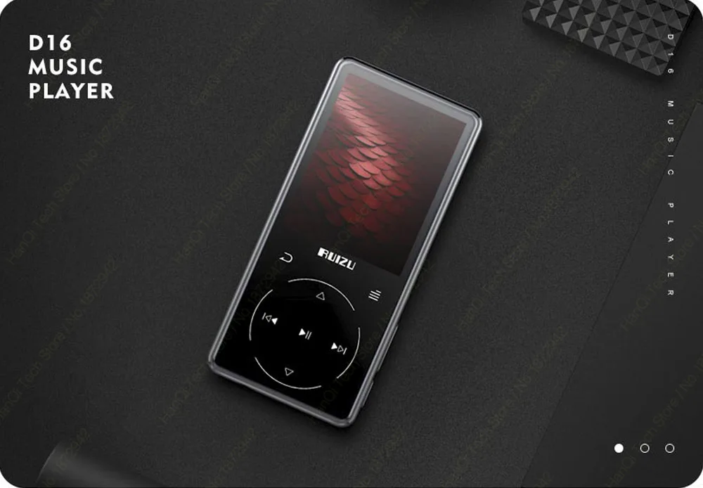 RUIZU D16 Metal Bluetooth MP3 Player Portable Audio 8GB Music Player with Built-in Speaker FM Radio,Recorder,E-Book,Video Player