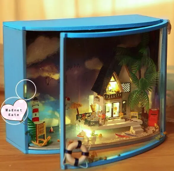 3D Кукольный дом сборные Наборы украшения мебели миниатюрные DIY Кукольный дом Миниатюрные деревянные игрушки ручной работы для детей подаро... от AliExpress WW