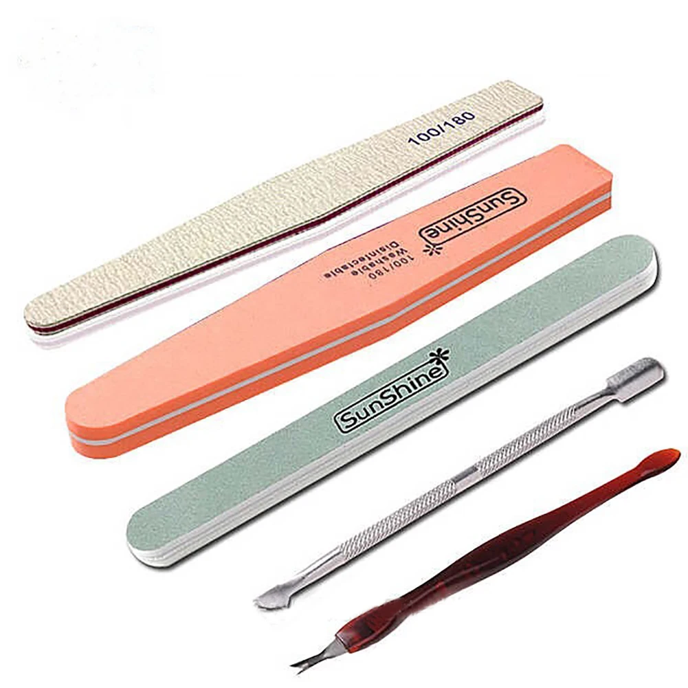 5 шт. маникюрный набор для дизайна ногтей пилочка блок педикюр Полировка маникюра