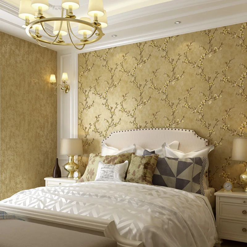 Винтажные американские обои с цветами сливы самоклеящиеся 3d тисненые Красивые