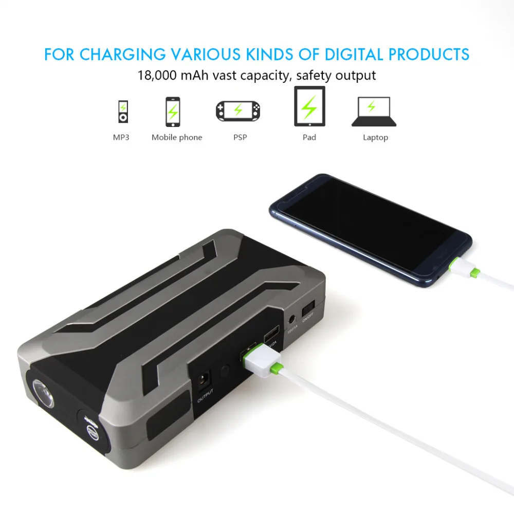 Автомобильный Ровер автомобильный стартер 18000 мАч портативный внешний