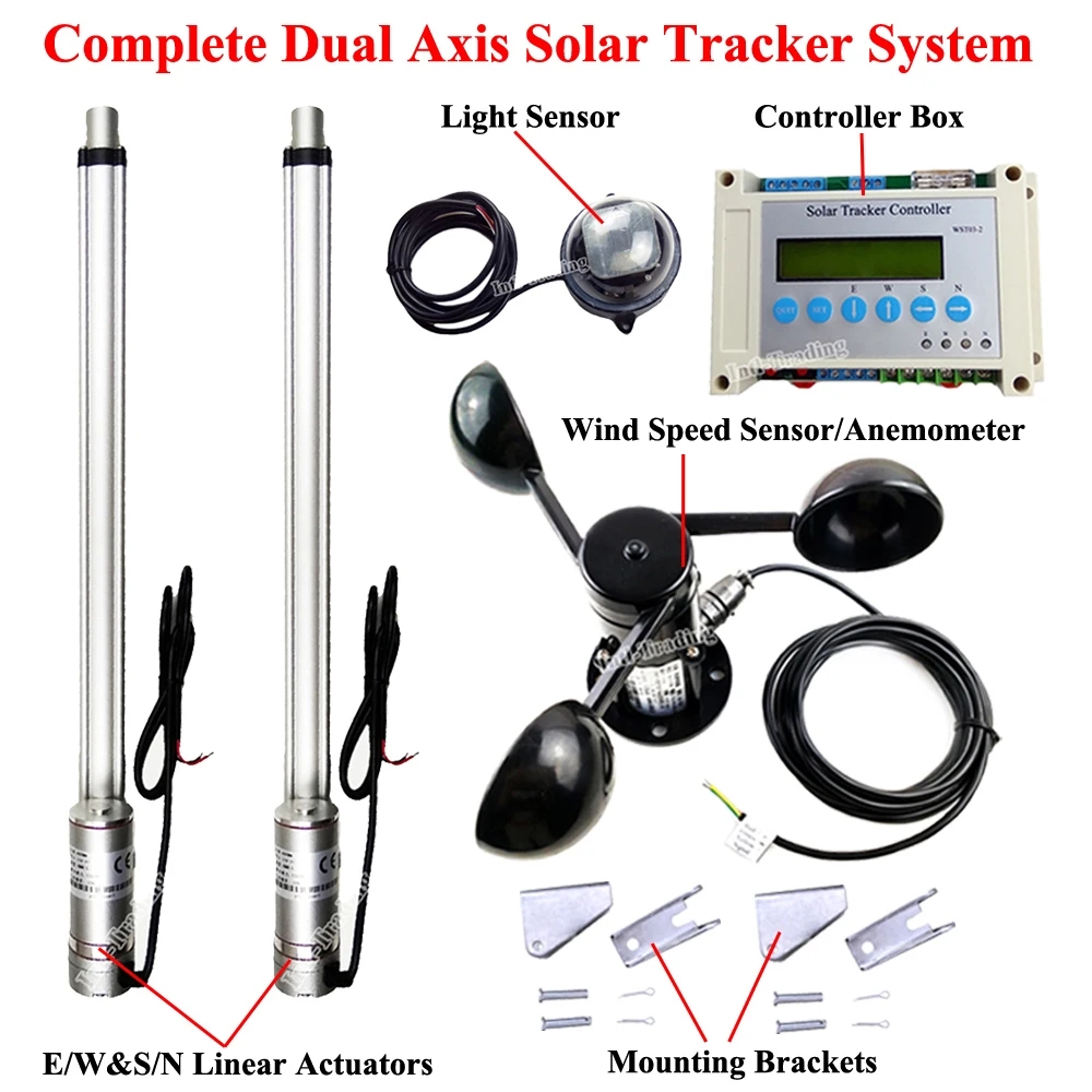 12 В трек слежения за солнечной батареей с Двойной Осью трекер + 18 &quotлинейный