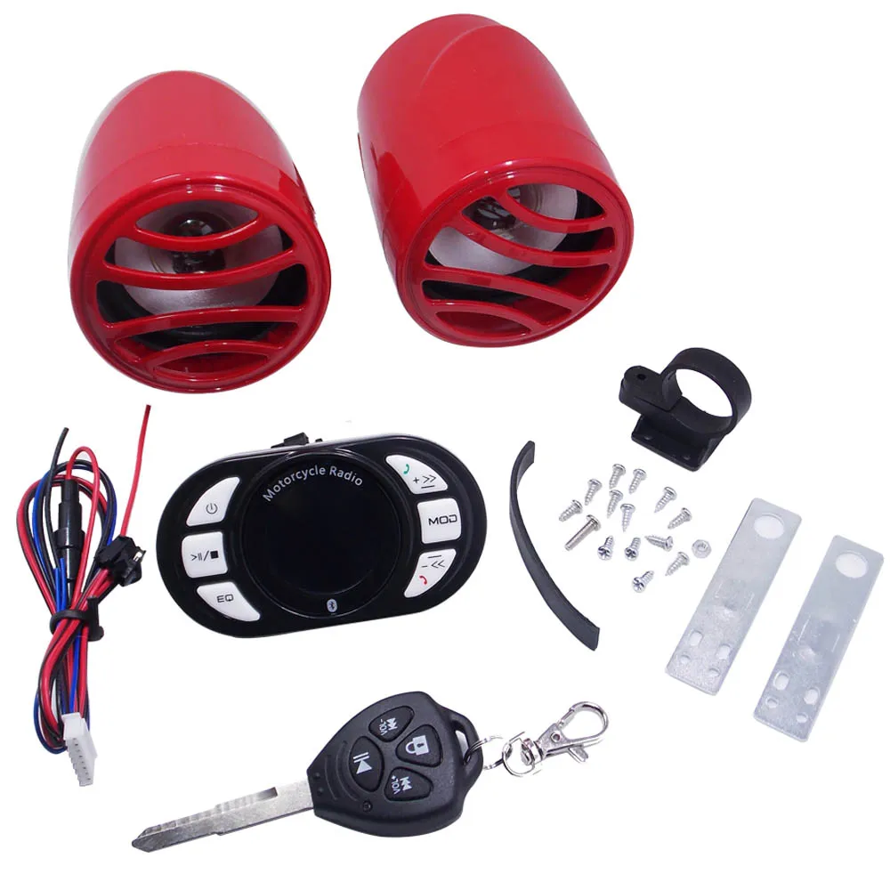 Мотоцикл 12V Bluetooth MP3 сигнализации Беспроводной дистанционного колонки с
