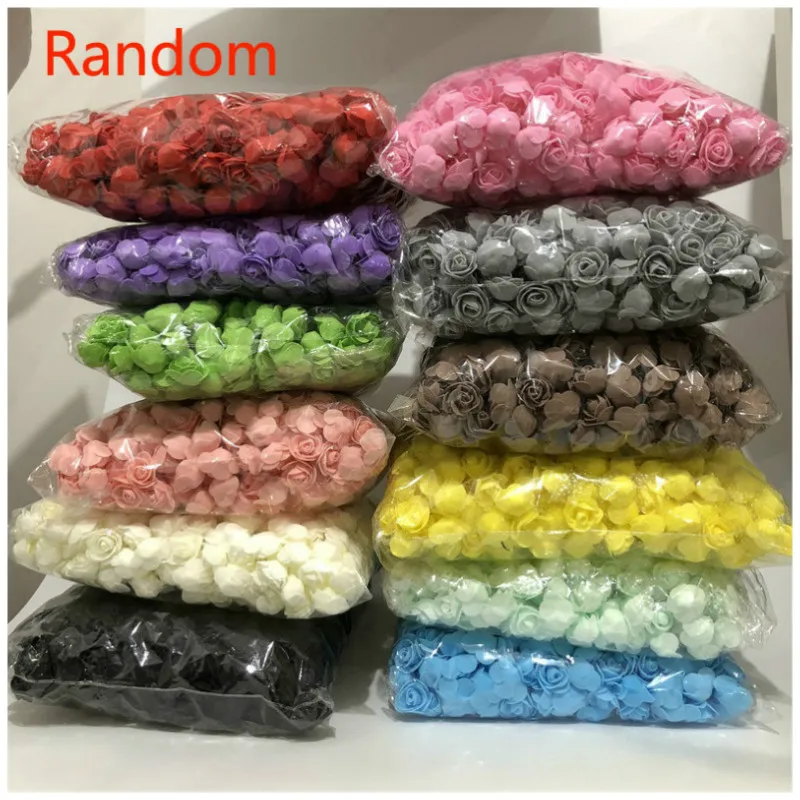 500pcs 3.5cm 20 см/35 см пена Роза медведь плесень PE искусственные головки цветов домашний Декор Дети DIY ремесло Ранние развивающие игрушки для детей подарок на день рождения - Цвет: 500pcs 3.5cm