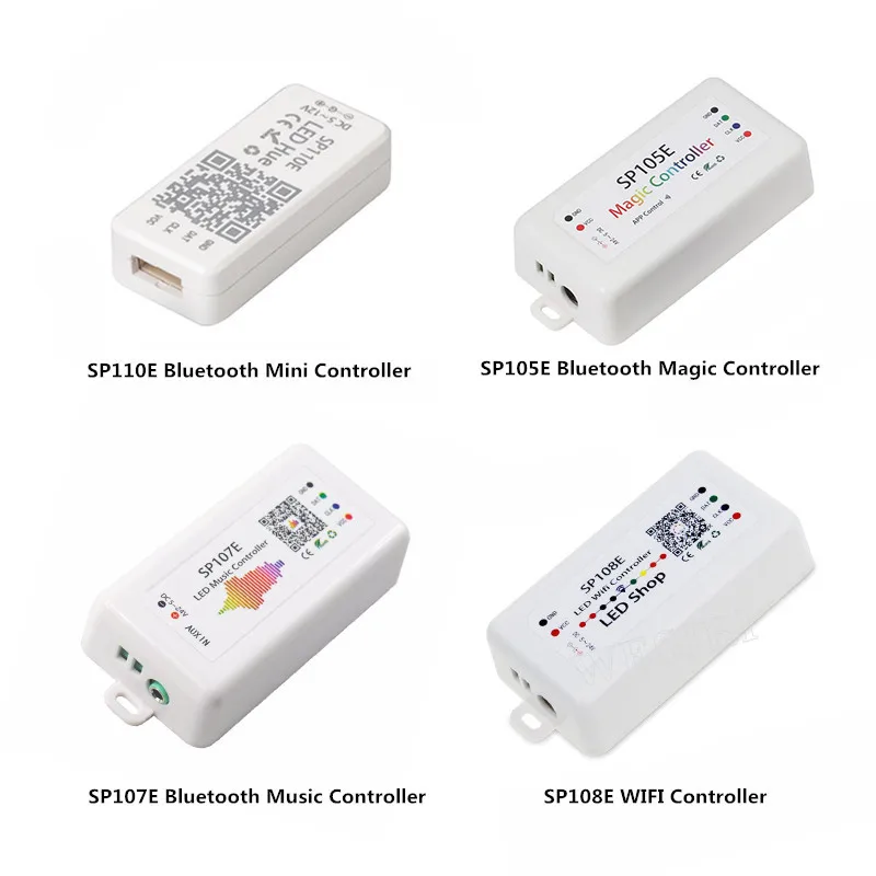 Музыкальный контроллер SP110E SP105E sp107 e Bluetooth Wi Fi для WS2811 WS2812B SK6812 APA102 WS2801 светодиодная