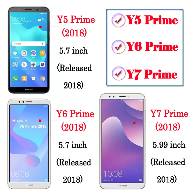 Для huawei y6 prime 2018 Защитное стекло для y5 Защитная пленка экрана на hwawei Y 5 6 7 5Y 6Y 7Y Tremp