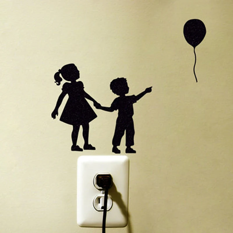 Виниловые декоративные настенные Стикеры с переключателем для детской комнаты и