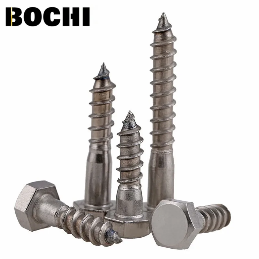 

DIN571 5PCS M6 M8 304 stainless steel External Hex Self tapping screws outer hexagon self-tapping screw out hex screw