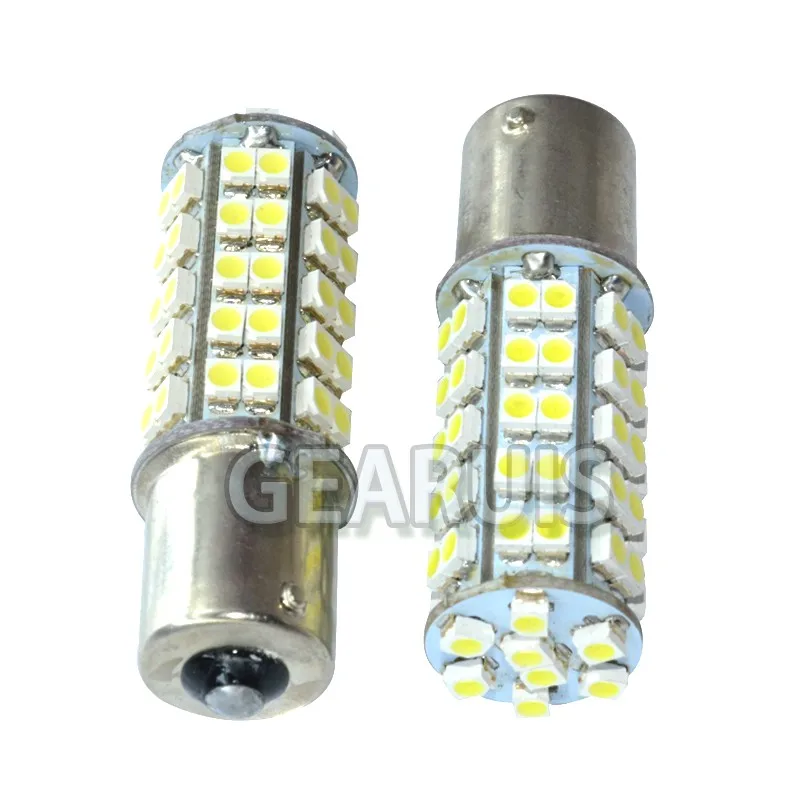 Светодиодная автомобильная лампа 10 шт./лот S25 P21W 1156 BA15S 68 SMD1210 3528 поворотный сигнал