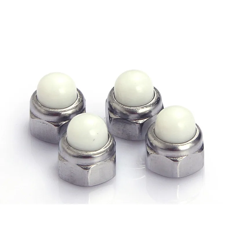 

10PCS M5 M6 M8 M10 DIN 986 304 Stainless Steel Fused Domed Nuts Selbstsichernd Metal Self-Locking Ball Cap Nut
