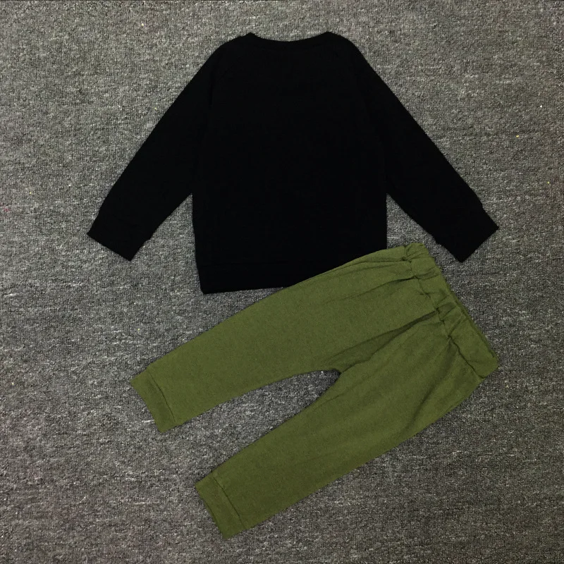 0-3Y Newborn Toddler Infant Kid Baby Boys Clothes Long Sleeve Mama Sweatshirt Top +Pants 2pcs Outfits Kids Clothing Set |
