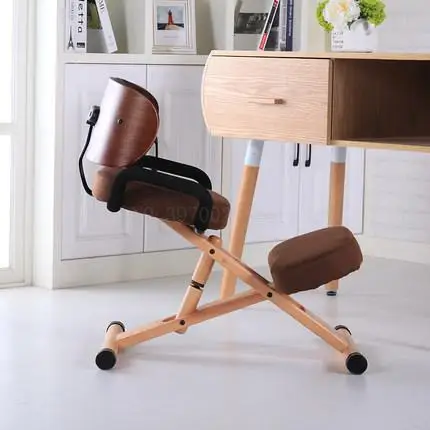 Эргономичное кресло на коленях с спинкой и ручкой офисная мебель регулируемой