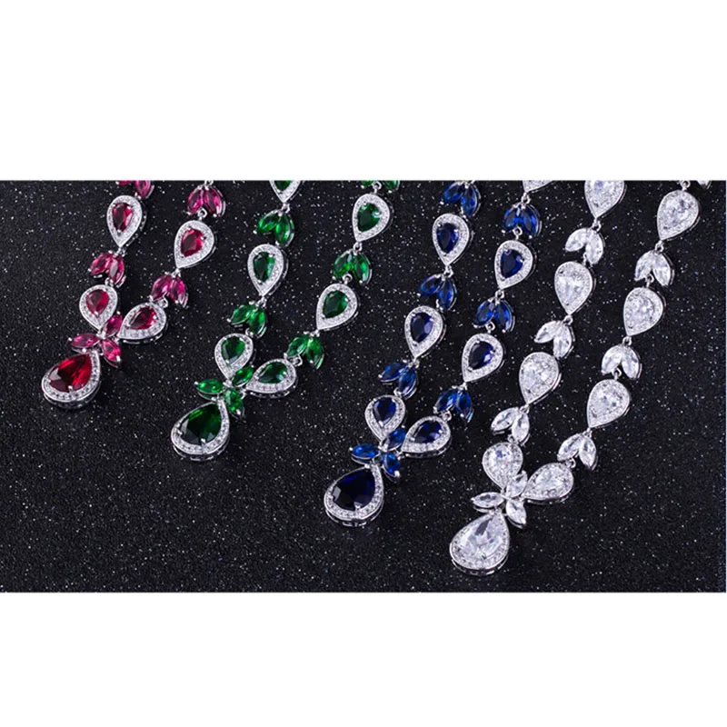 Комплект из колье и серёг с австрийскими кристаллами | Украшения аксессуары