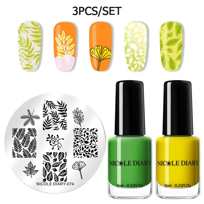 set 20 NICOLE дневник стемпинг ногтей покрытие штамп шаблоны набор мраморный Flowder изображения печатные пластины Комплект ногтей лак трафарет - Цвет: set 20