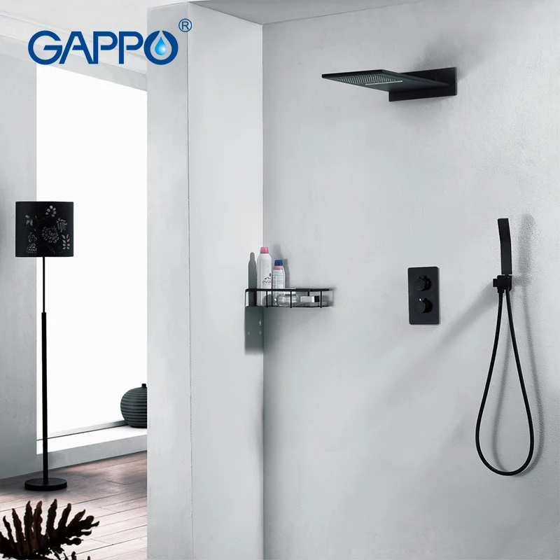 Смеситель для душа GAPPO настенный хромированный кран скрытая Лейка из латуни