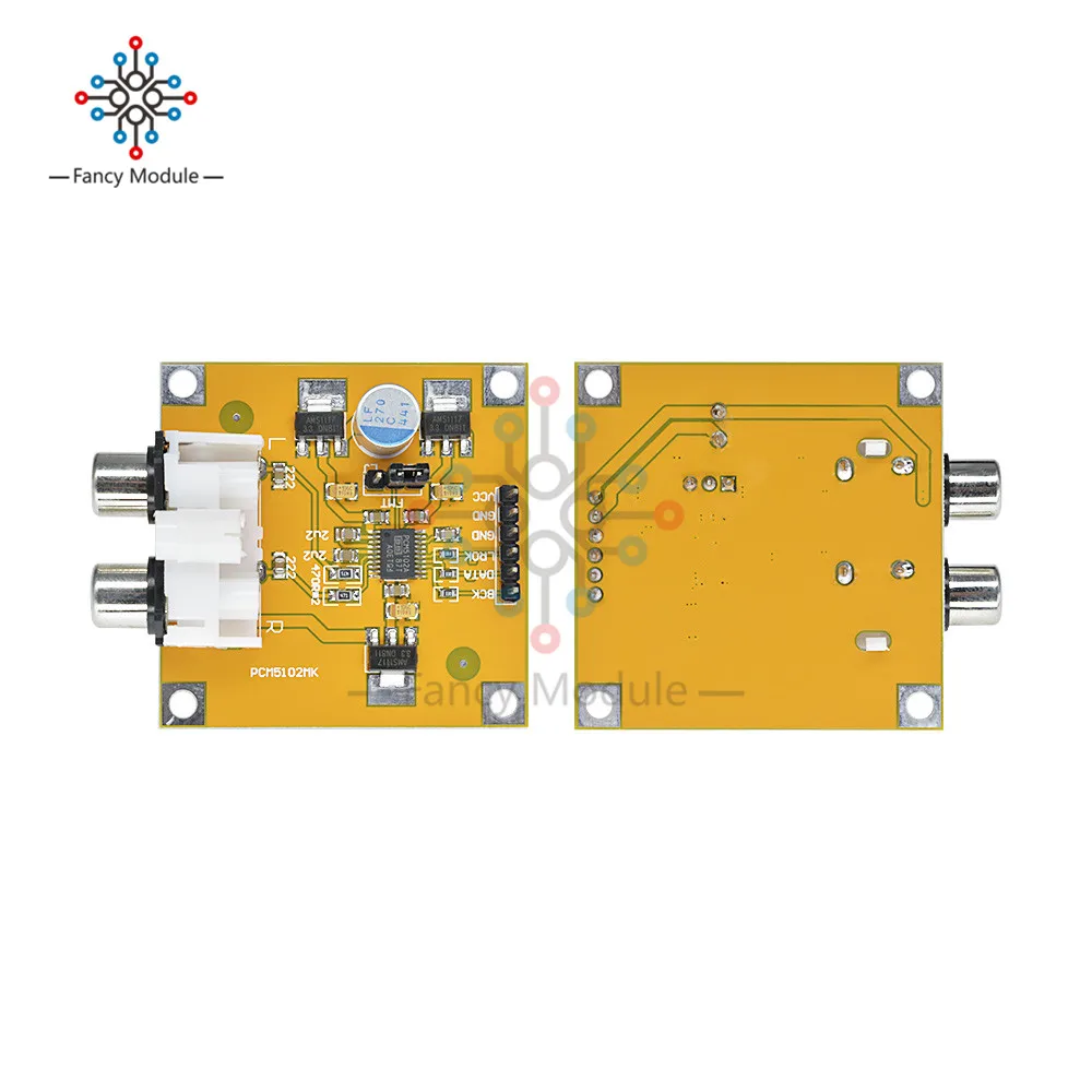 PCM5102 DAC декодер I2S плеер собранная плата 32Bit 384K ES9023 PCM1794 совместимый модуль для