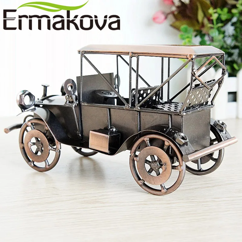 ERMAKOVA 20 см(7,") металлическая Ретро модель автомобиля винтажная классическая модель автомобиля Модель автомобиля фигурка мальчика игрушка подарок домашний декор