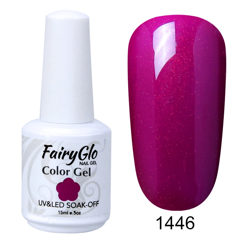 FairyGlo флуоресцентный неоновый УФ-гель для ногтей Дизайн ногтей гель лак замачиваемый Vernis полуперманентный лак для ногтей 15 мл - Цвет: 1446