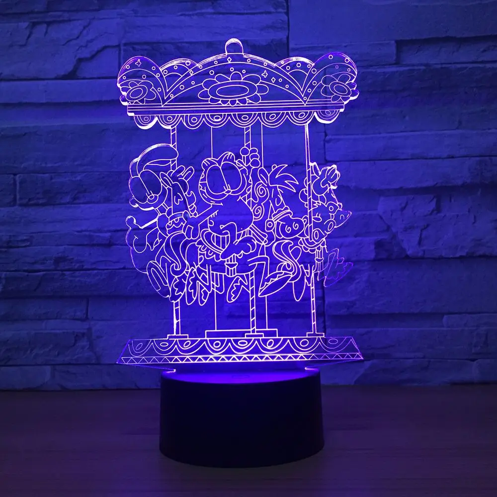 3d стерео подсветка карусель лошадка для отделочных материалов светодиодный