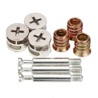 20pcs 3in1 M6 40 Furniture Screw Assembled Pieces Kitchen Cabinet Connectors Hammer Nut