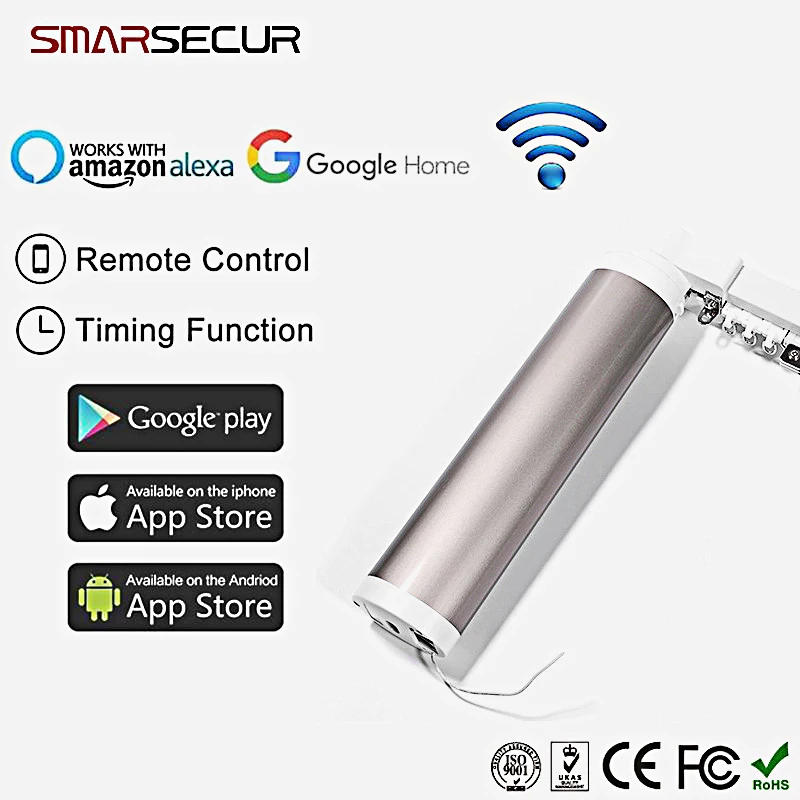 Wifi Электрический мотор для занавесок, приложение Tuya smart life/дистанционное управление vioce управление через alexa echo и Google home для умного дома