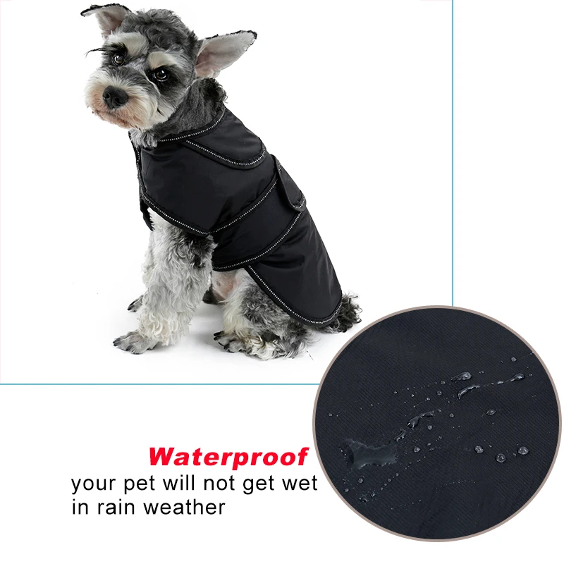 Зимнее пальто для домашних животных теплый жилет водонепроницаемый