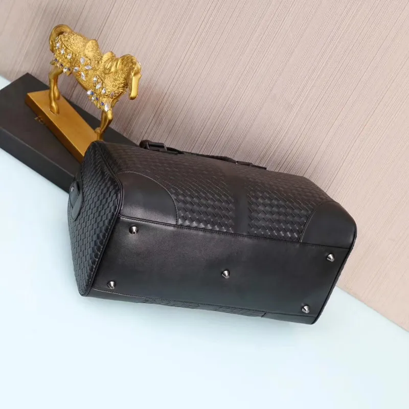 Kaisiludi кожаная тканая сумка мужская дорожная женская деловая для покупок модная |
