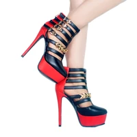 brand elegant sandals women high heels pumps super high heel 13cm womens banquet sandals waterproof platform toe sandals
