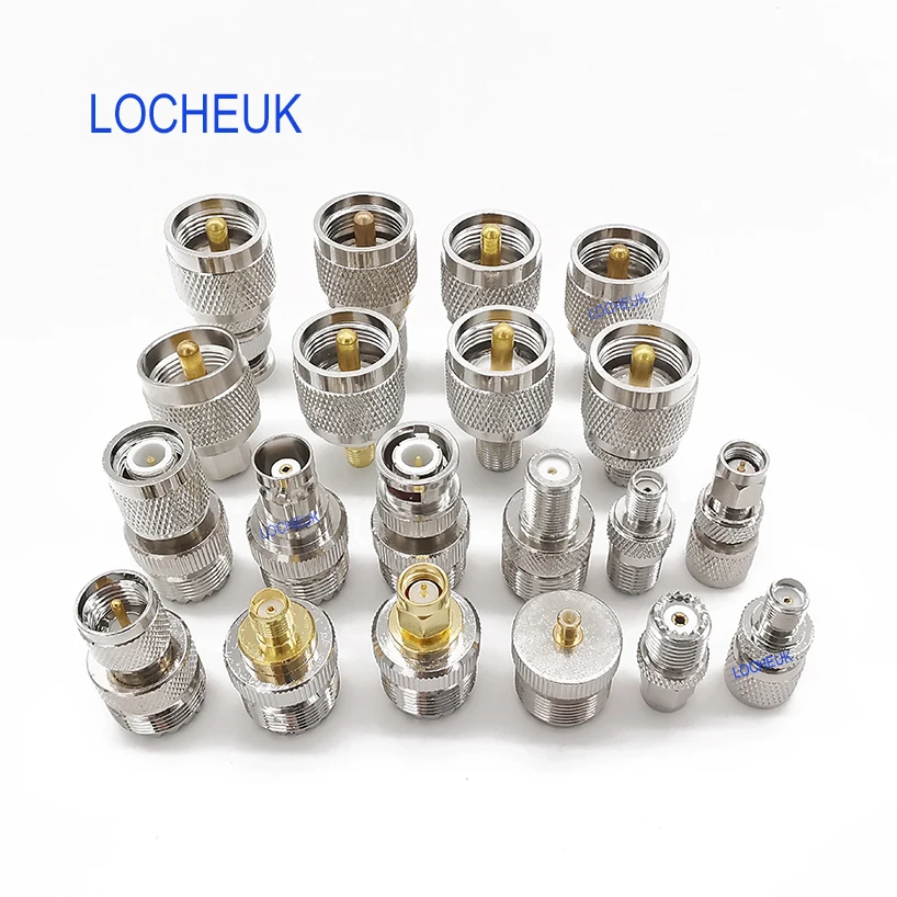 20 тип набора UHF PL259 SO239 мини UHF адаптер комплекты UHF к SMA/BNC/MCX/FME/F/TNC/Mini UHF радиочастотный коаксиальный радиоприемник адаптер Соединительный комплект