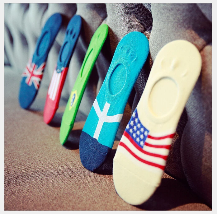 5 цветов Теплые удобные хлопковые женские носки для девочек нижние невидимые