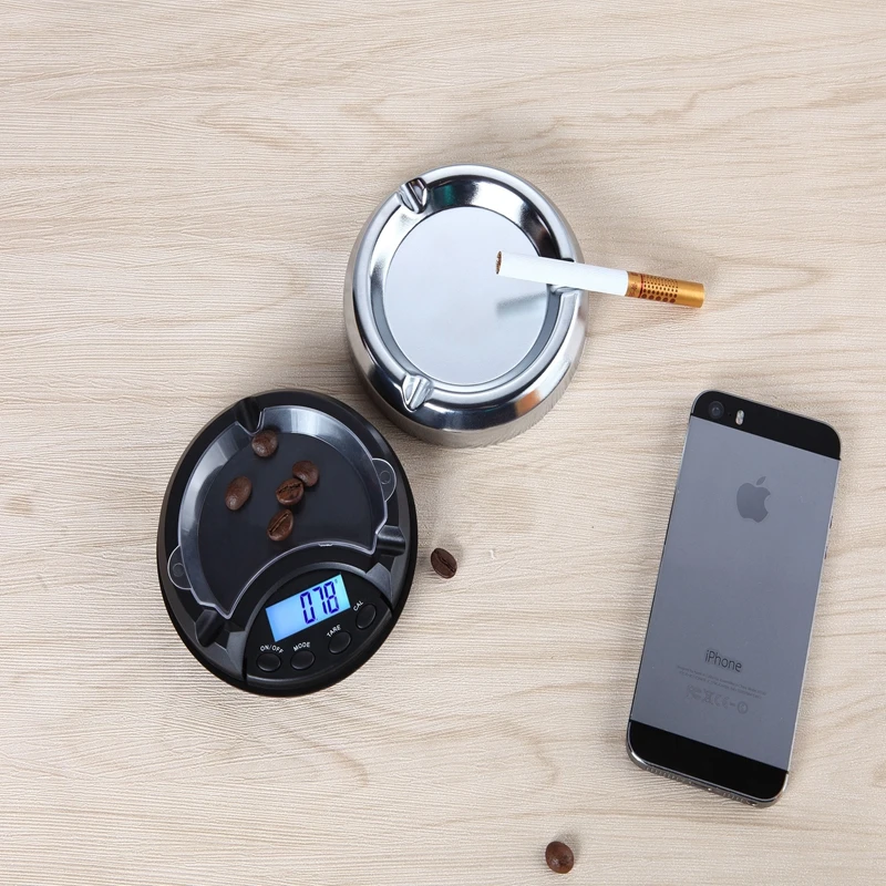 Электронные цифровые весы для ювелирных изделий карманные с пепельницей цвет