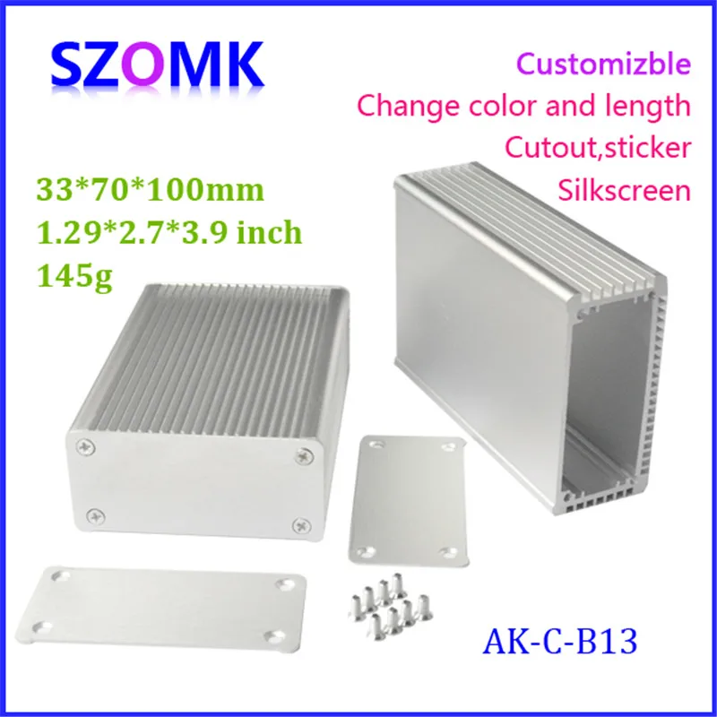 1 шт 33*70*100 мм Горячая продажа szomk pcb выход корпус алюминиевый радиатора коробка