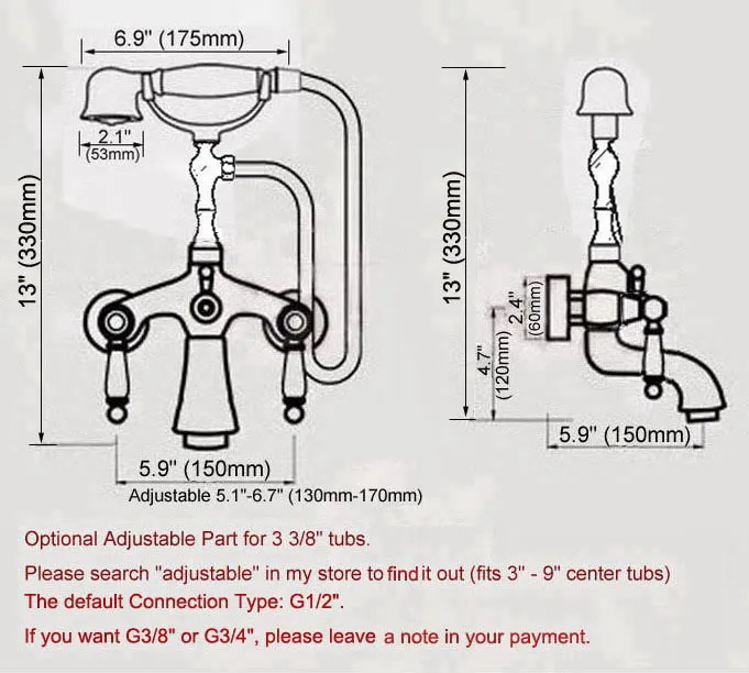 Полированная хромированная латунь с двойными керамическими ручками настенный