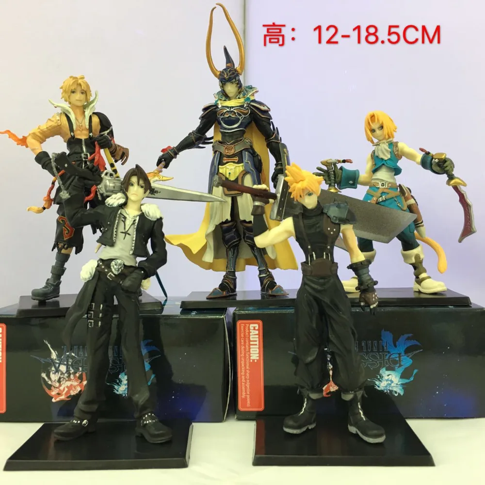 Аниме Final Fantasies 5 шт./компл. Cloud Strife Warrior of светильник Tidus Leonhart ПВХ фигурка игрушка